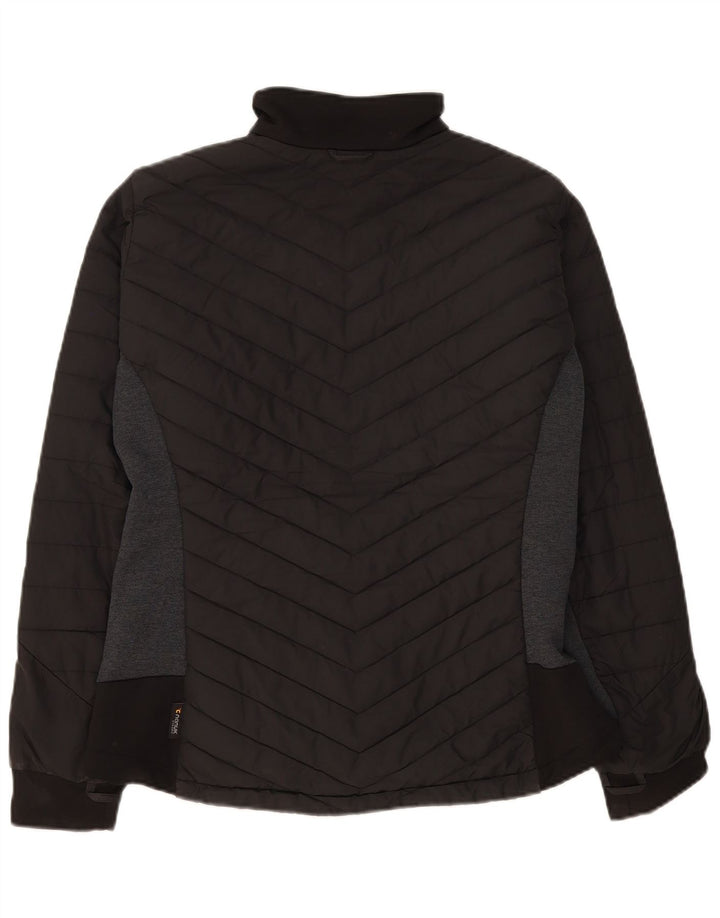 Jack Wolfskin Veste matelassée pour femme UK 16 Large Noir Colourblock Polyester