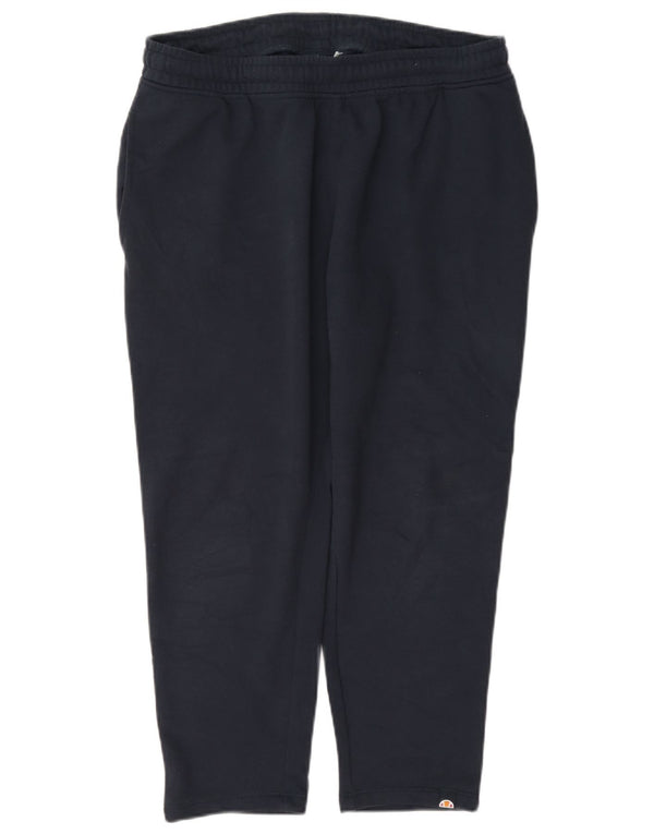 Ellesse Pantalon de survêtement Capri pour femme UK 14 Bleu marine moyen Coton
