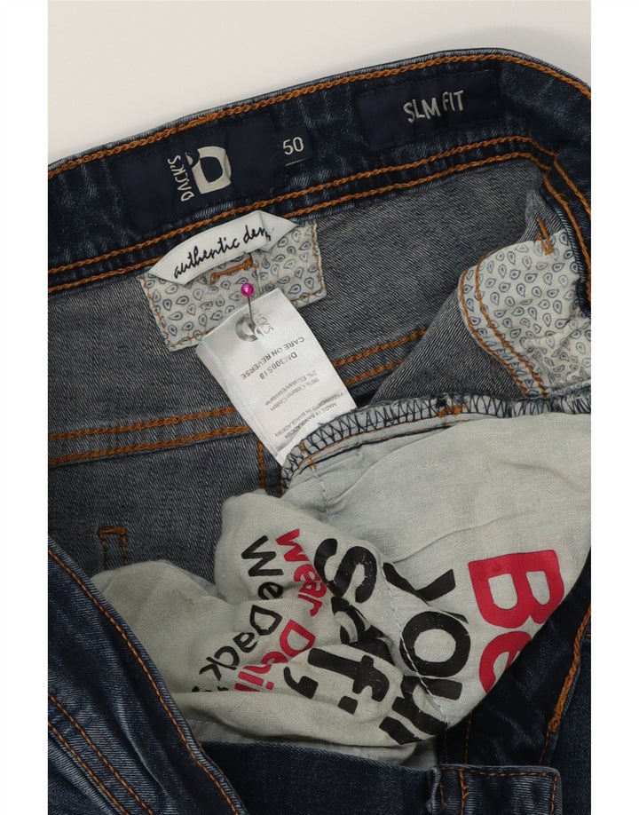 Dack's Jean Slim Homme IT 50 Large W34 L32 Bleu Coton