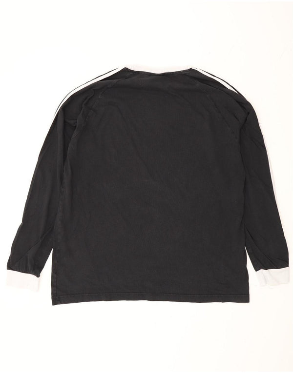 Adidas Haut à manches longues XL en coton color block noir pour homme