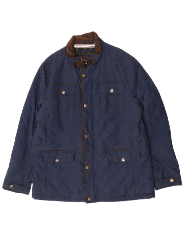 Crew Clothing Veste matelassée pour homme UK 46 3XL Bleu marine Coton