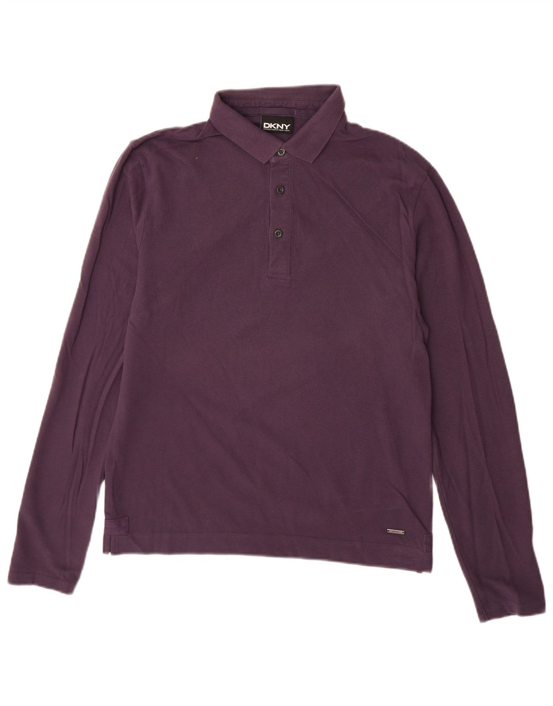 DKNY Polo à Manches Longues Homme Violet Moyen Coton