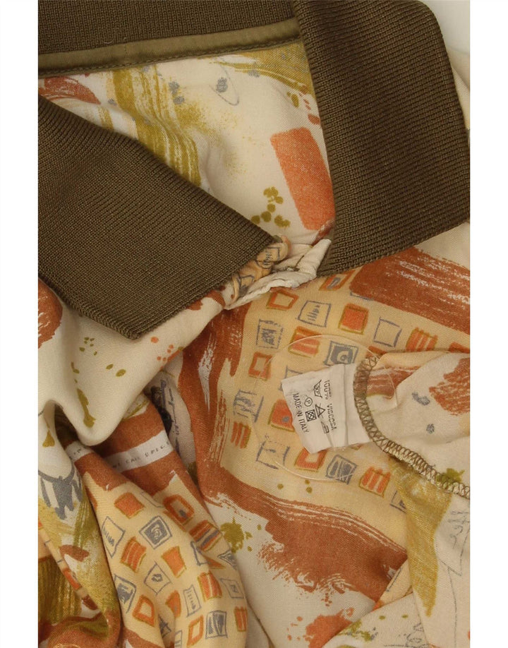 Vintage hommes manches courtes pull chemise 2XL multicolore Patchwork
