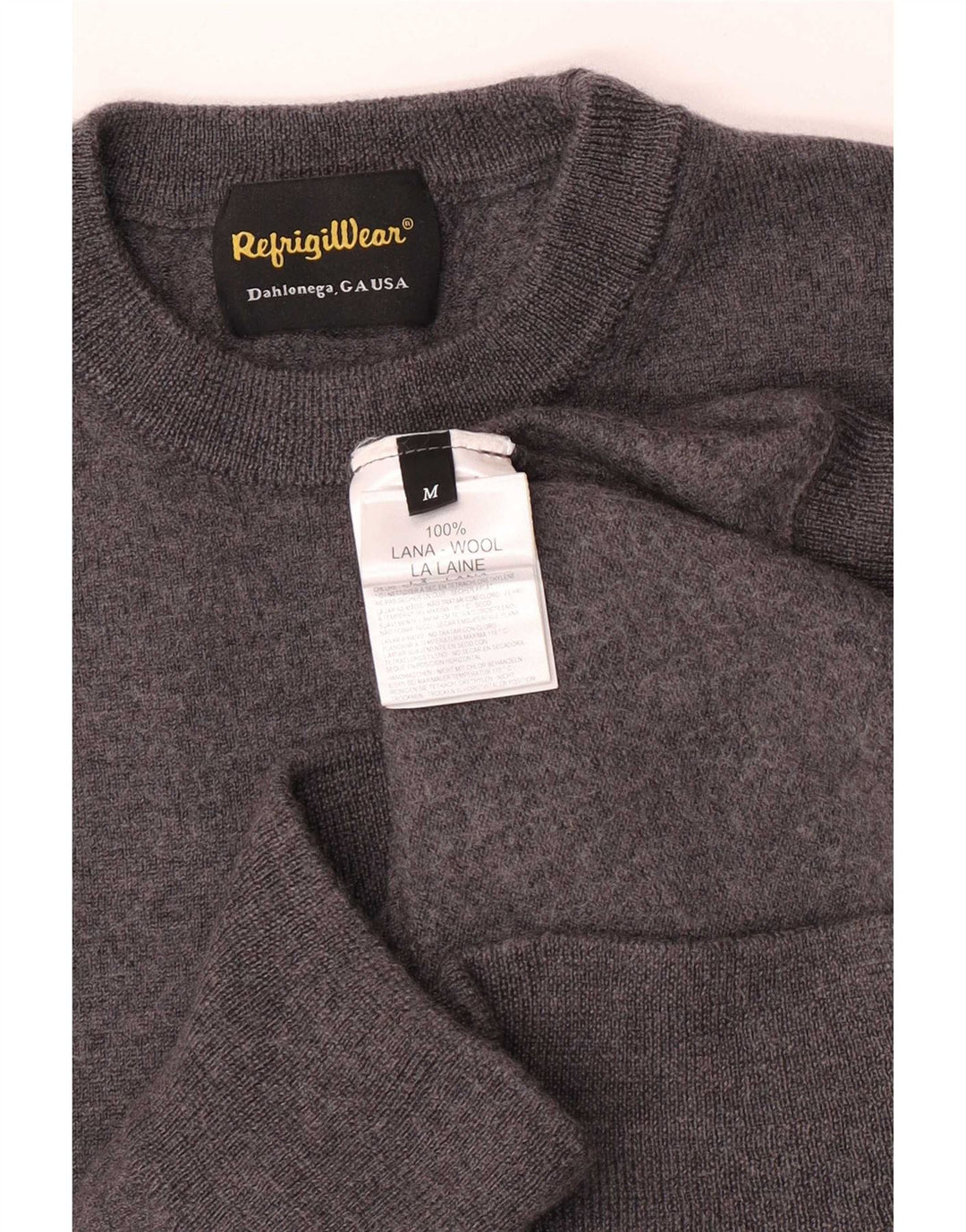 Refrigiwear Pull col rond garçon 11-12 ans laine gris moyen