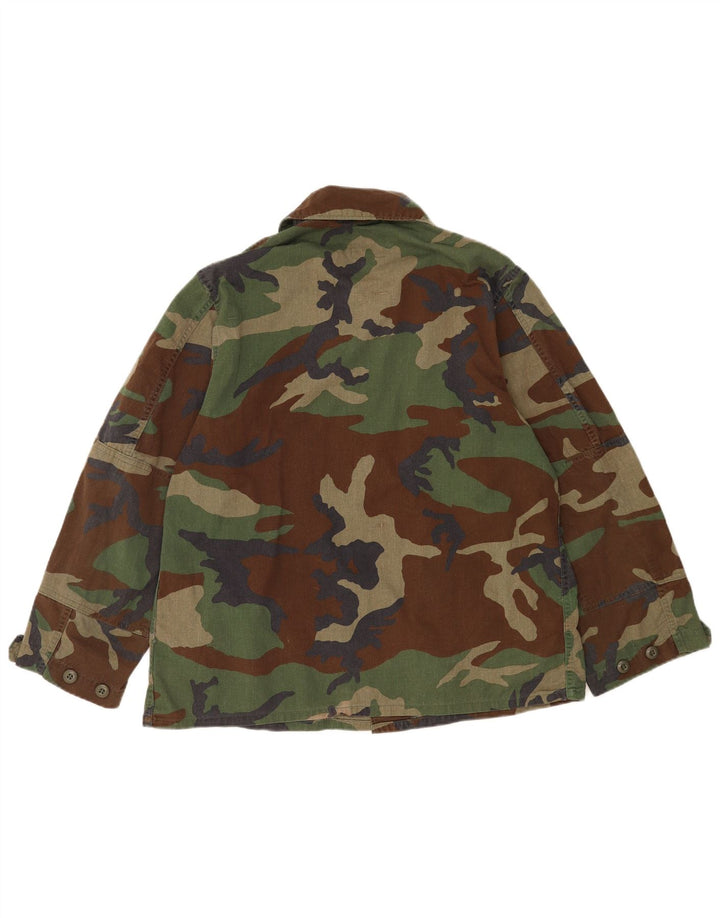 Chemise militaire vintage pour homme camouflage kaki moyen