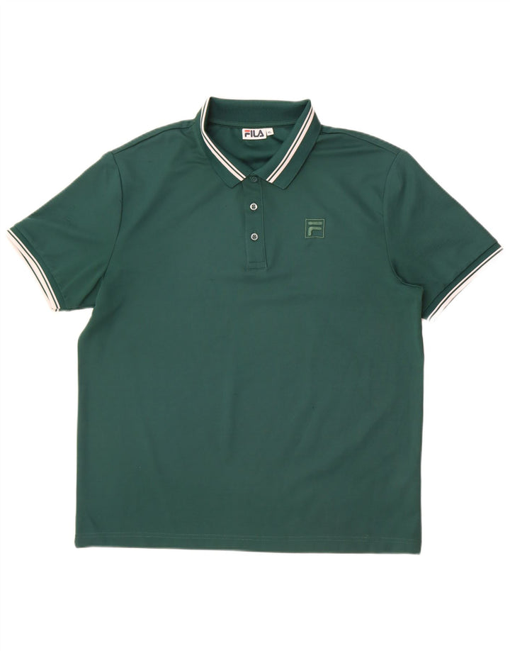 Fila Polo Homme XL Vert Polyester