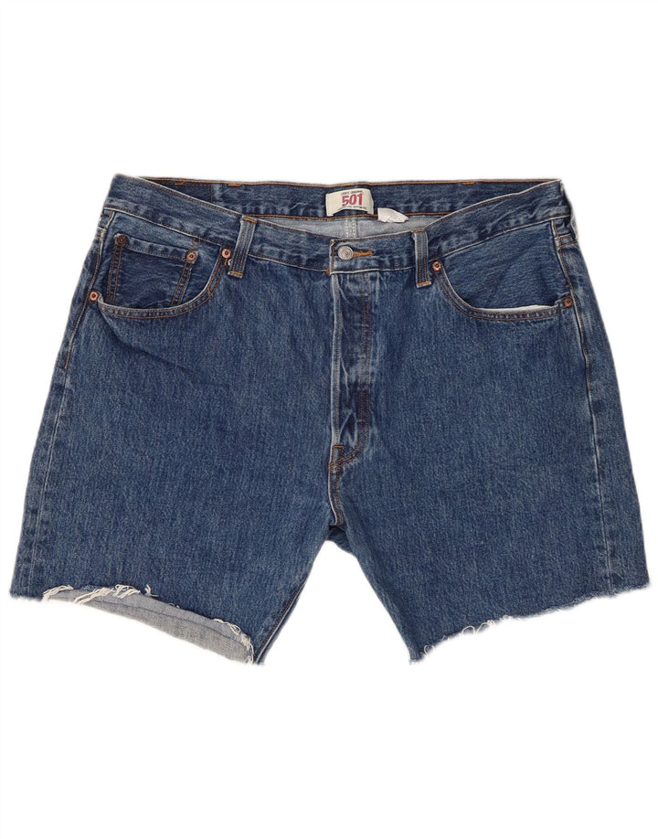 Levi's Short en Jean 501 Homme W40 XL Bleu Coton