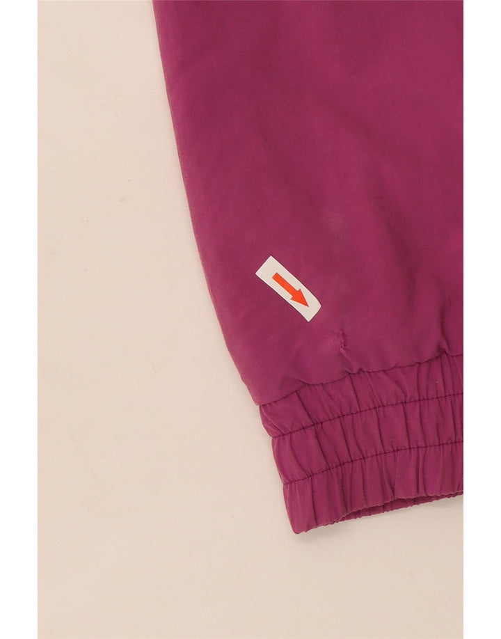 vintage Mens Graphic Pullover Ski Jacket UK 44 2XL Violet Colourblock