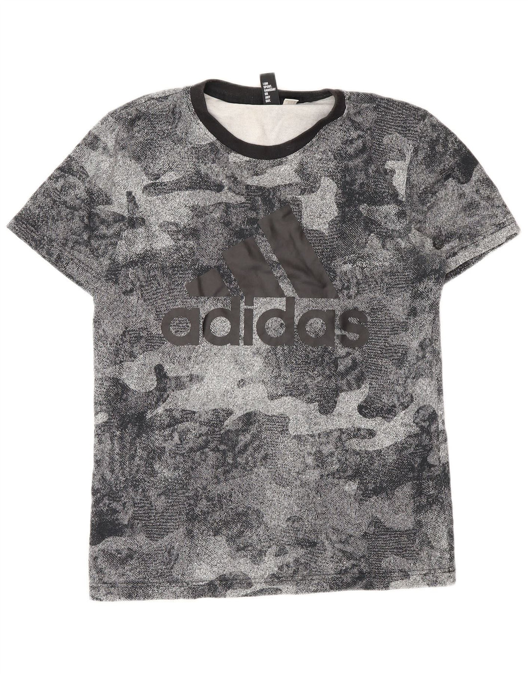 Adidas T-Shirt Graphique Top Homme Gris Moyen Camouflage