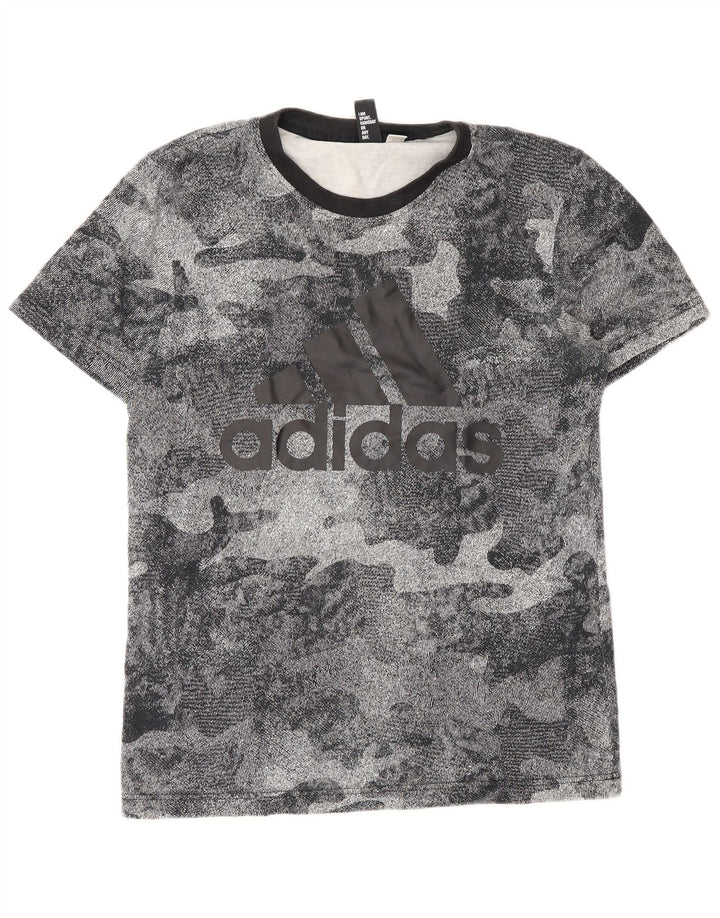 Adidas T-Shirt Graphique Top Homme Gris Moyen Camouflage