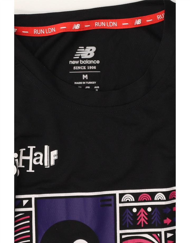 New Balance T-Shirt Graphique Homme Noir Moyen Polyester