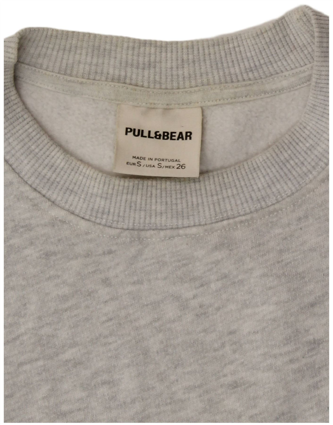 Pull & Bear Sweat-shirt graphique pour femme UK 10 Petit gris moucheté