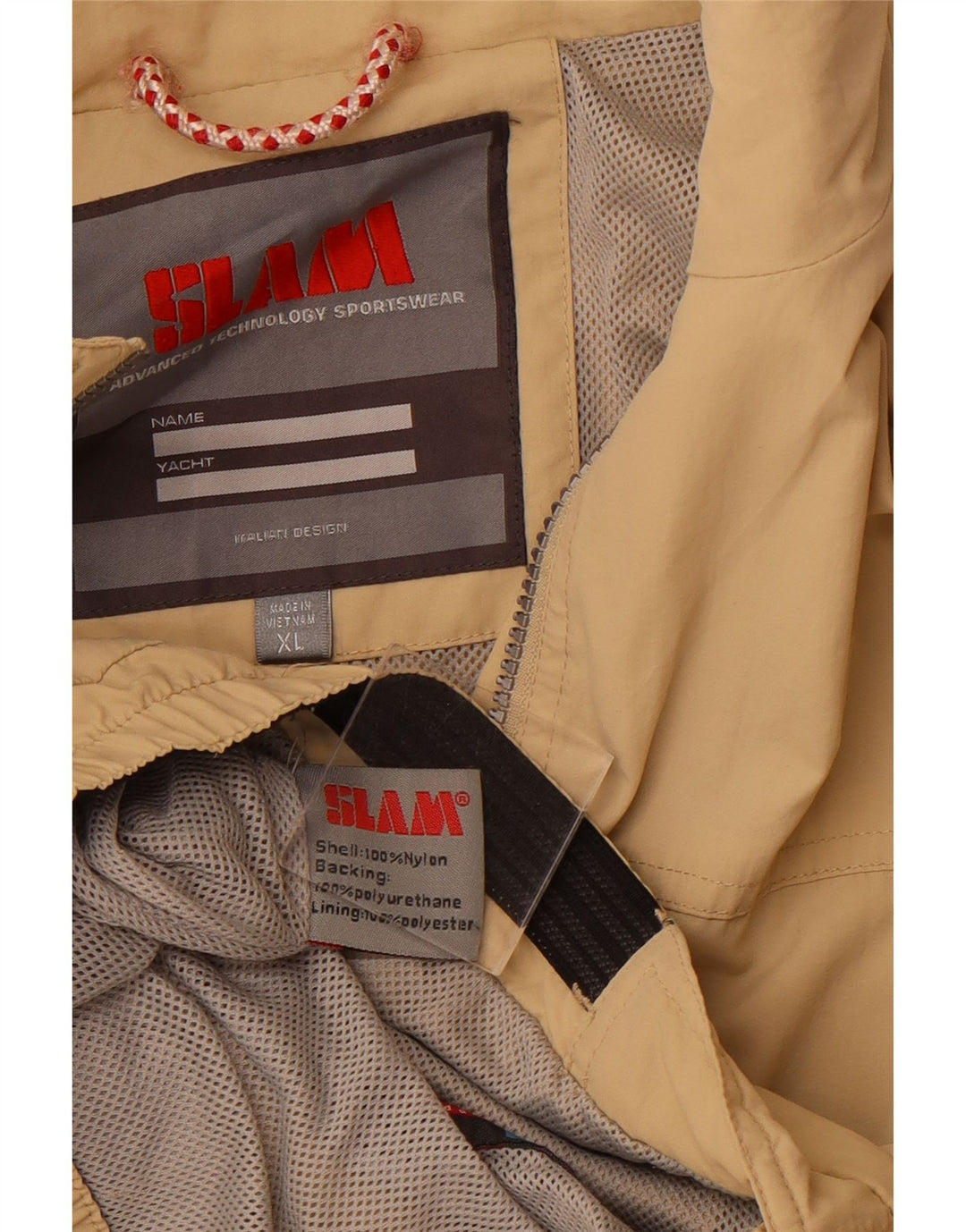 SLAM Veste de Pluie Homme UK 42 XL Nylon Beige