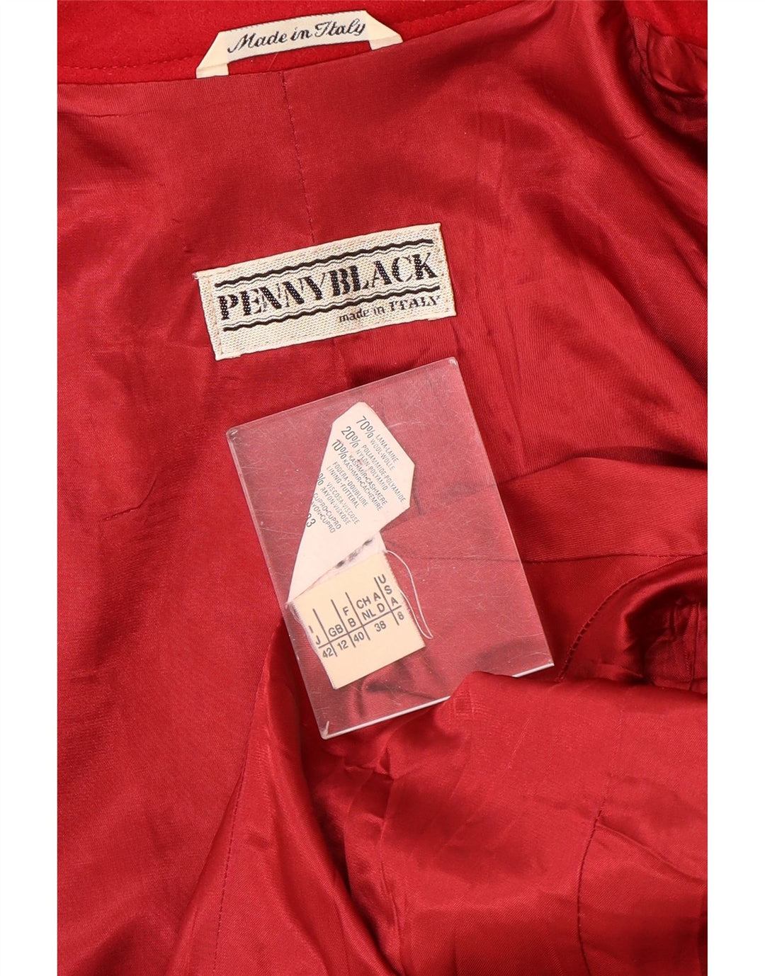 Penny Black Veste Blazer 3 Boutons Femme UK 12 Laine Rouge Moyen
