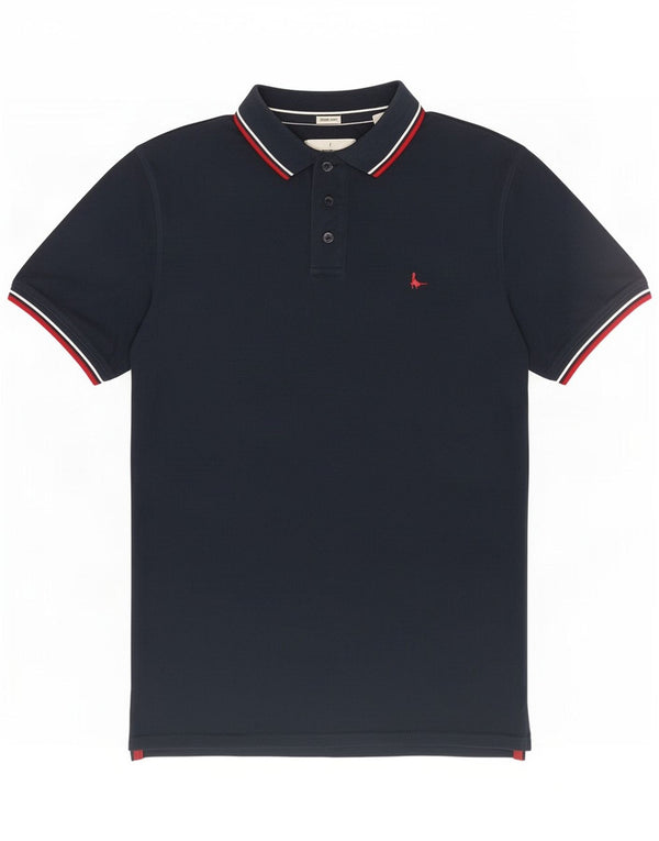 Jack Wills Polo Homme Coton Rayé Bleu Marine Moyen