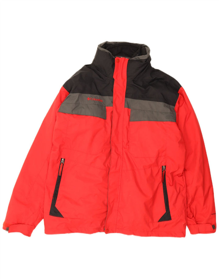 Columbia Veste coupe-vent Interchange pour homme UK 42 XL Rouge Colourblock