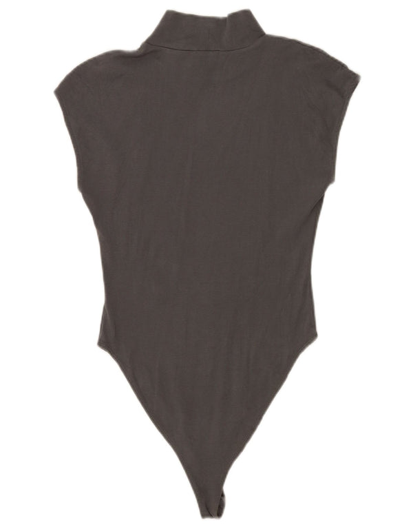 Zara Body sans manches pour femme UK 12 Coton gris moyen