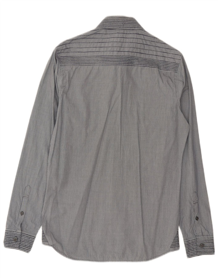 Calvin Klein Jeans Chemise à carreaux pour homme en coton à fines rayures bleues