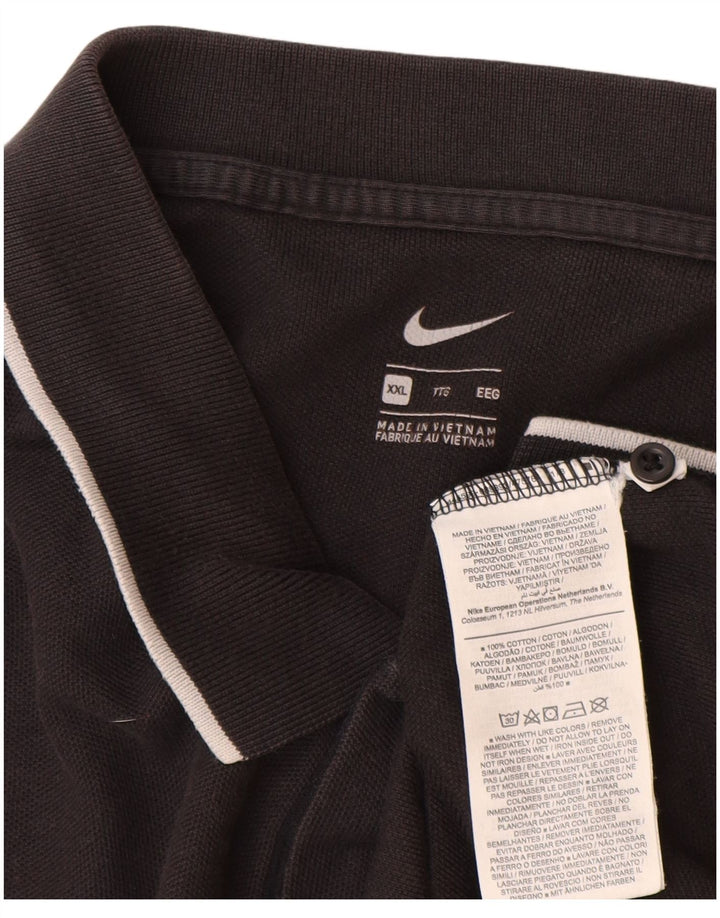 NIKE Polo Homme 2XL Noir Coton