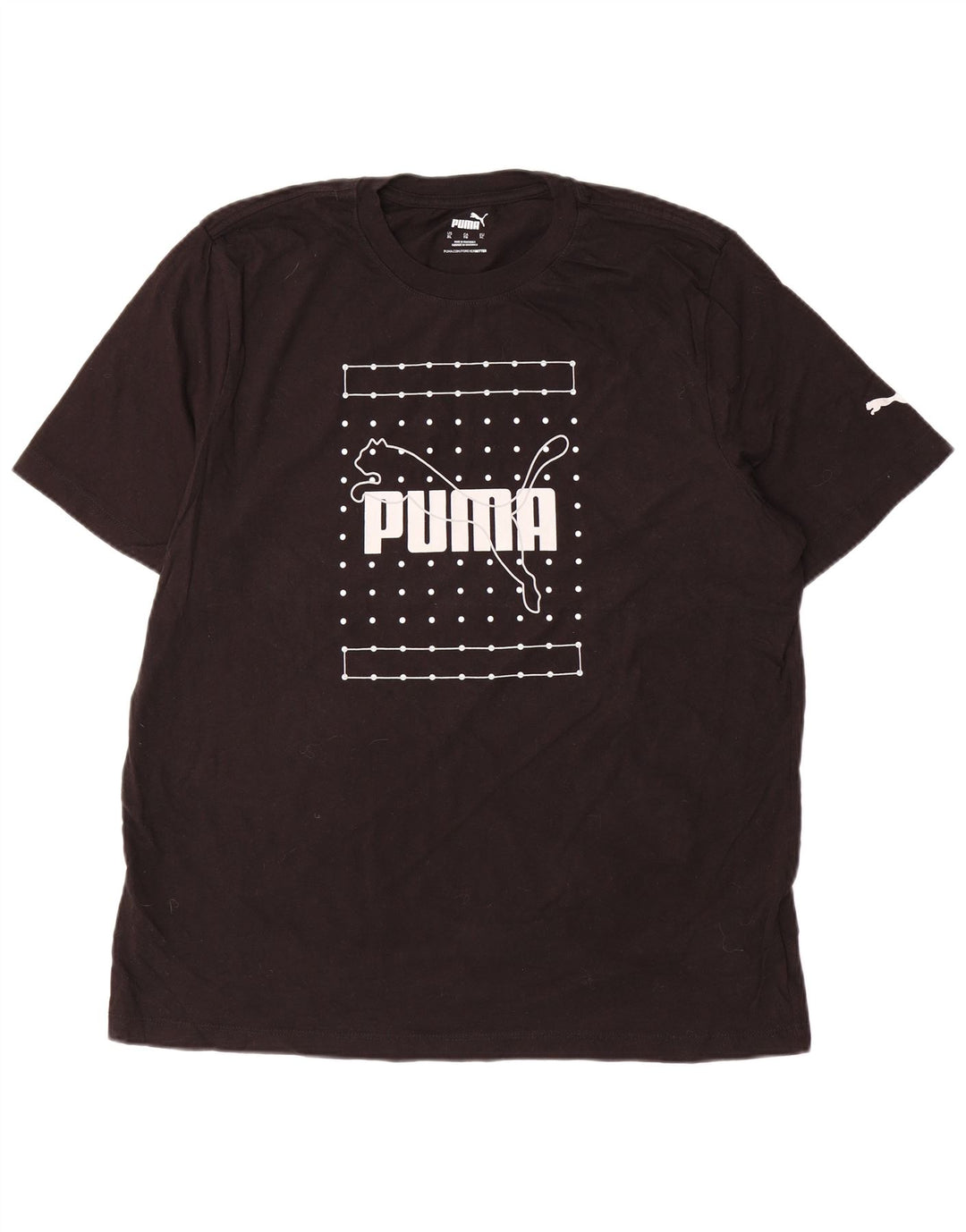 PUMA T-Shirt Graphique Homme XL Noir Coton