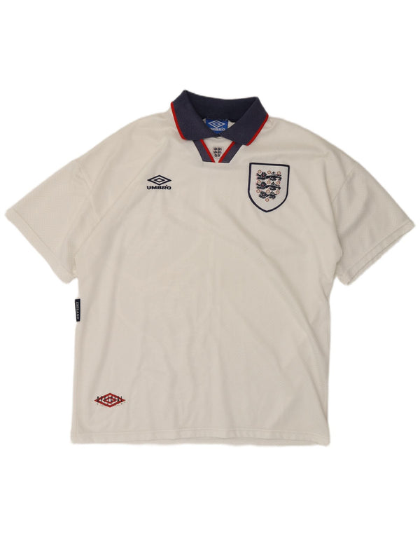 Umbro Maillot de Football Angleterre Domicile 1993-1995 Homme XL Blanc Sports
