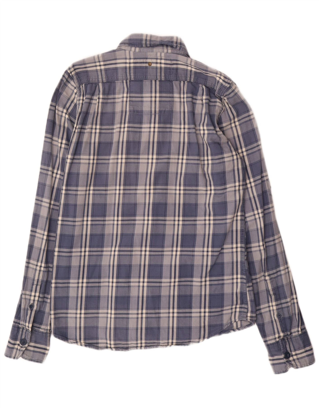 Superdry Chemise Flanelle Homme Bleu Moyen Carreaux Coton