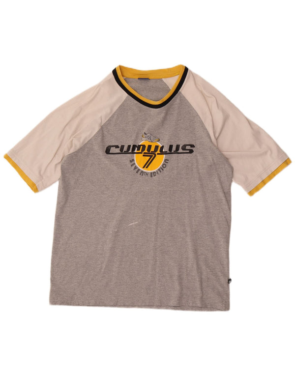 Asics T-Shirt Graphique Homme Grand Gris Colorblock