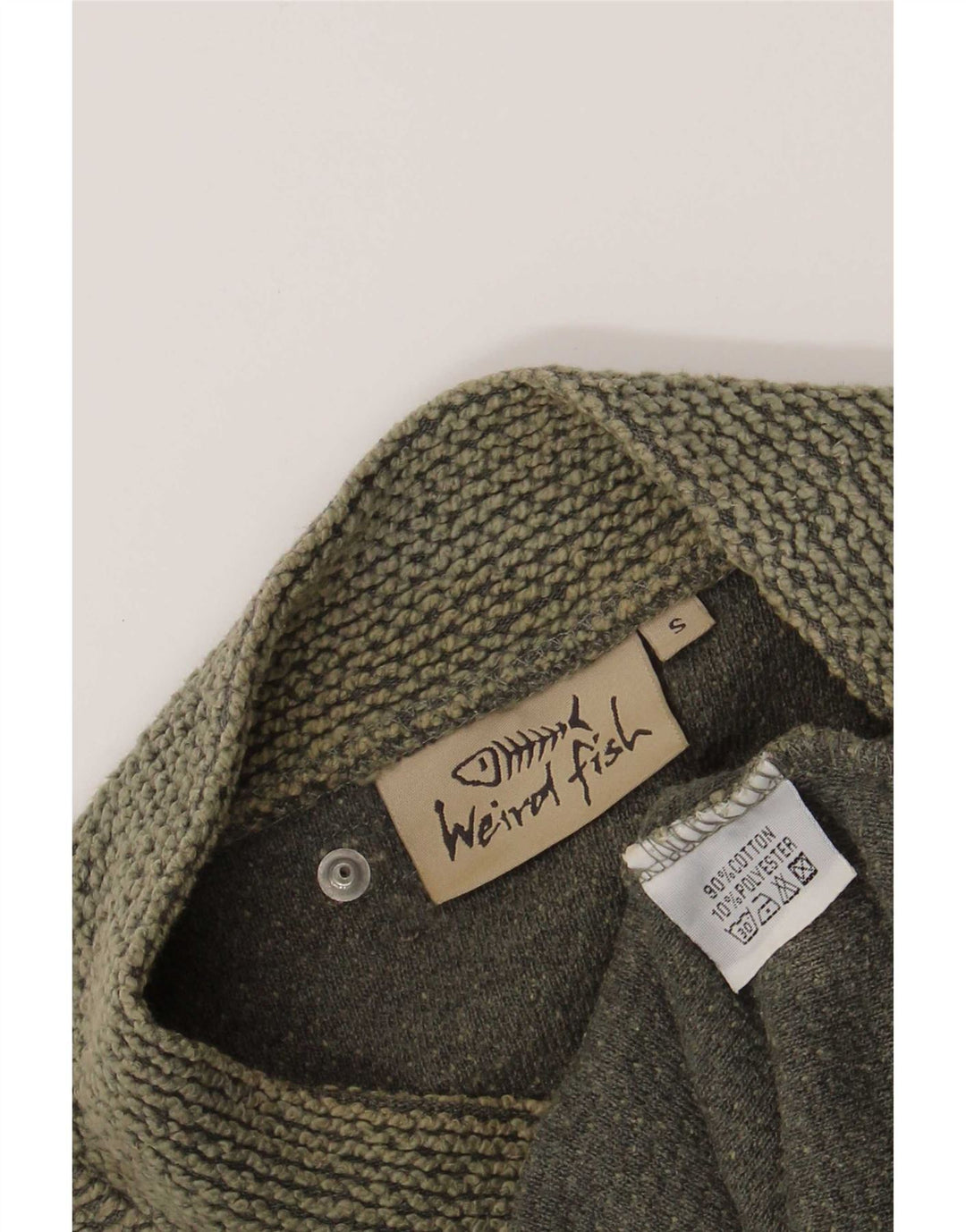 Weird Fish Sweat-Shirt Homme Petit Kaki Coton