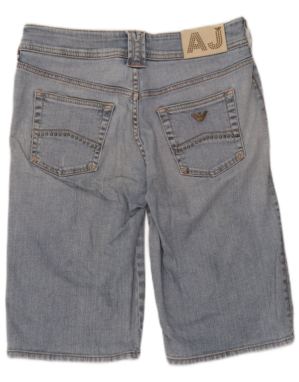 Armani Short en jean W28 en coton bleu moyen pour femme