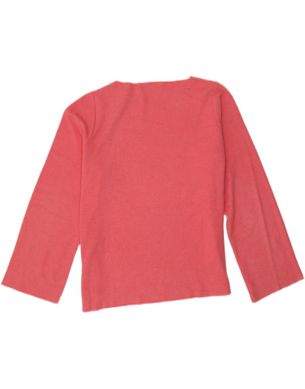 Zara Femme Haut Oversize Manches Longues UK 16 Grand Coton Rose