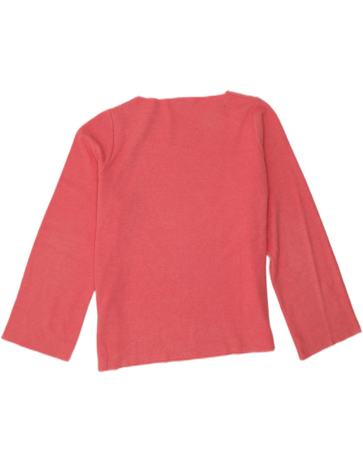 Zara Femme Haut Oversize Manches Longues UK 16 Grand Coton Rose