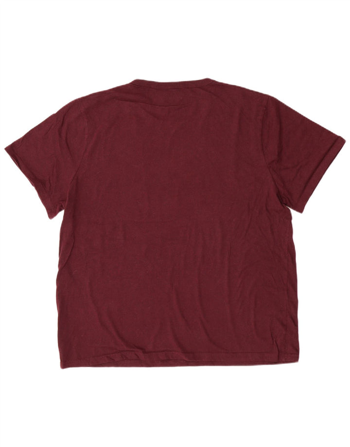 Eddie Bauer T-Shirt Homme Top XL Coton Bordeaux