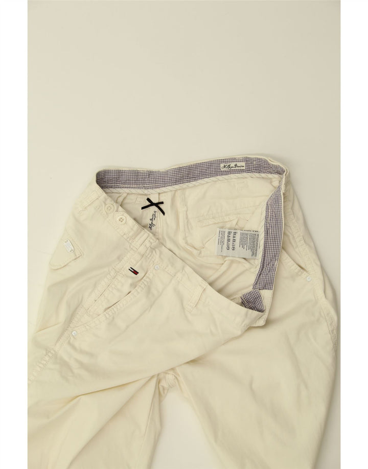 TOMMY HILFIGER Womens Chino Shorts W32 Large Off White Elastane Vintage Tommy Hilfiger and Second-Hand Tommy Hilfiger from Messina Hembry 