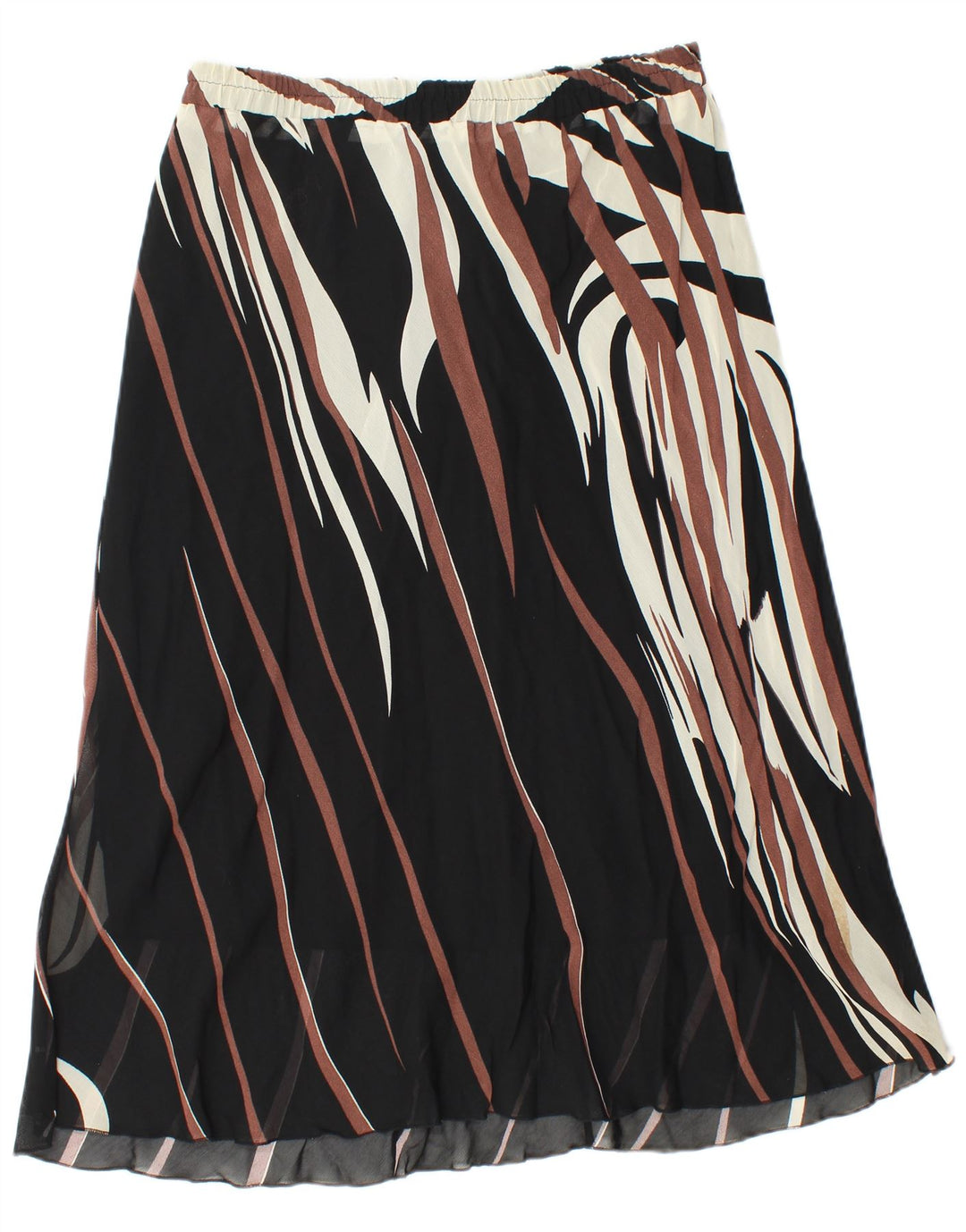 vintage Femme A-Line Jupe W30 Moyen Noir Rayé