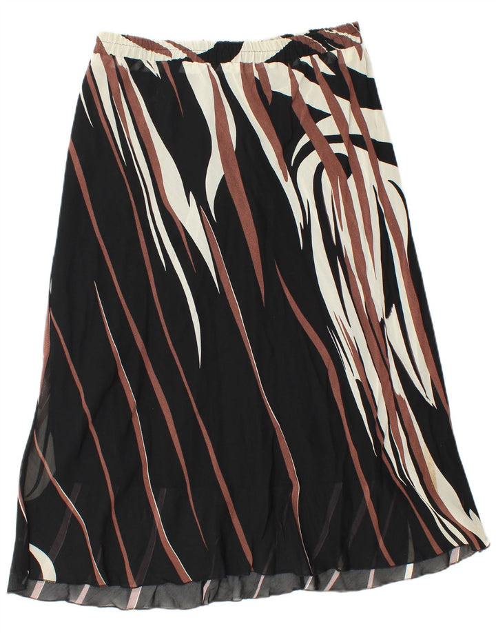 vintage Femme A-Line Jupe W30 Moyen Noir Rayé