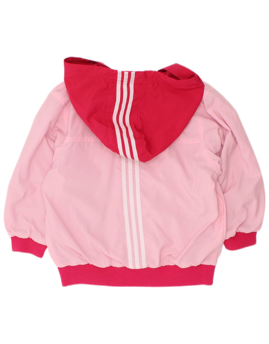 Adidas Veste de Pluie à Capuche Fille 2-3 Ans Rose Colorblock Polyester