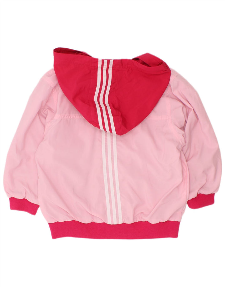 Adidas Veste de Pluie à Capuche Fille 2-3 Ans Rose Colorblock Polyester