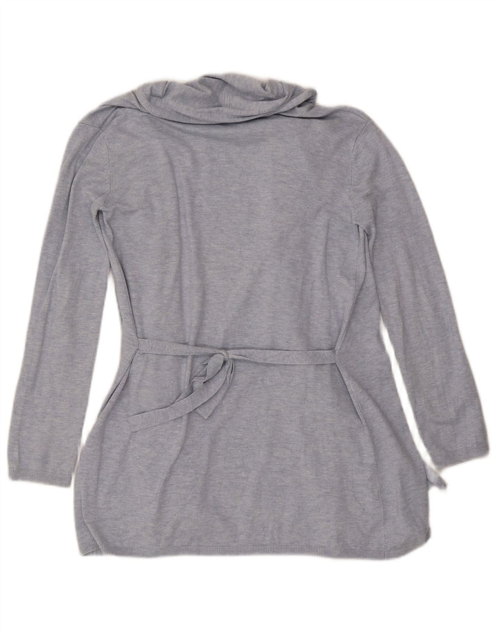 Zara Cardigan long pour femme UK 10 Petit Bleu