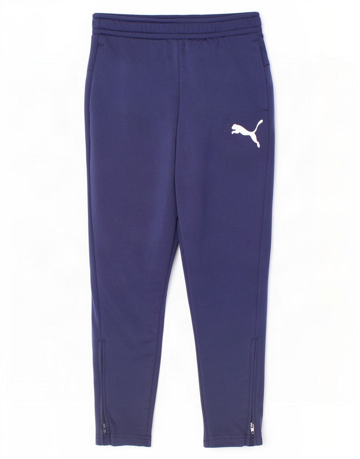 Puma Pantalon de Survêtement Garçon 7-8 ans Bleu Marine Polyester