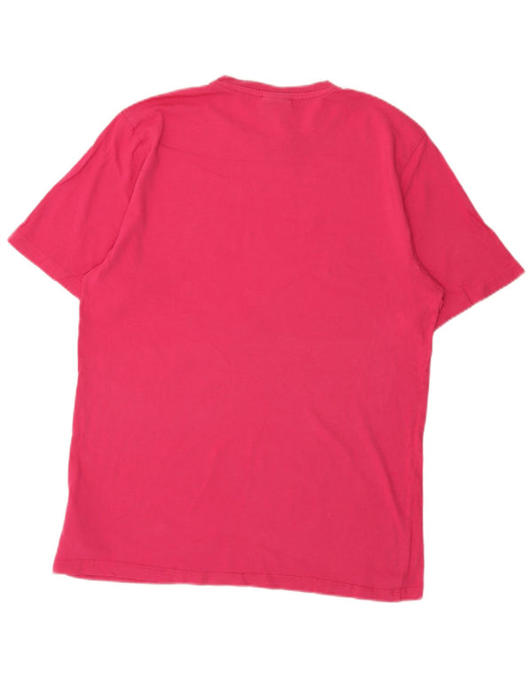 Umbro T-Shirt Graphique Homme Large Rose Coton
