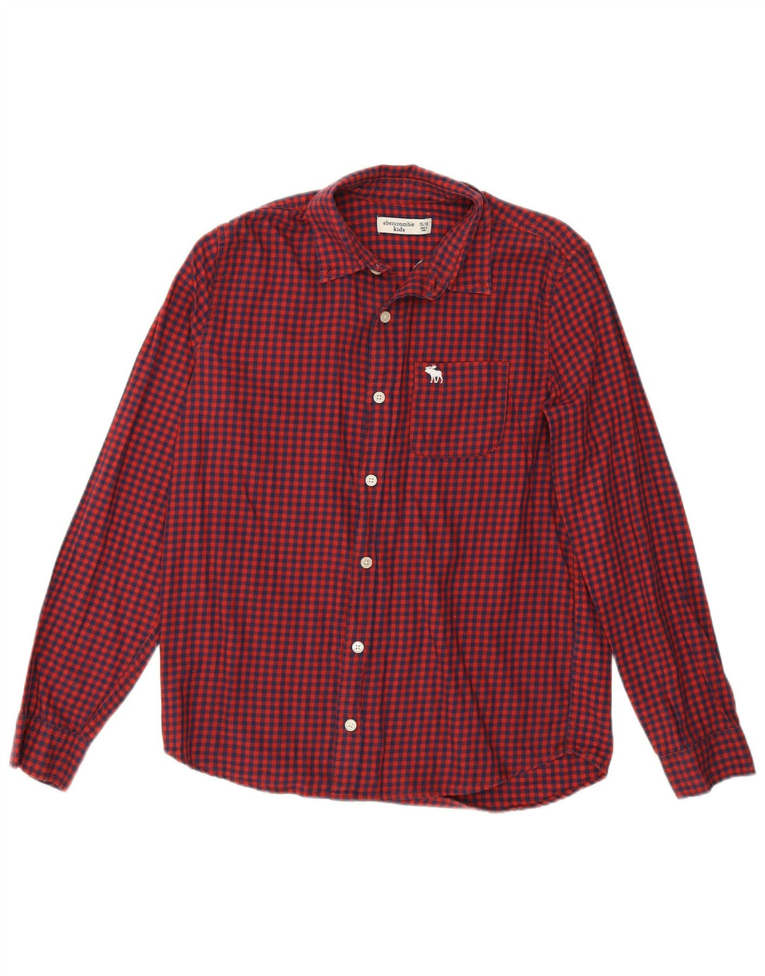 Abercrombie & Fitch Chemise Garçon 15-16 ans Rouge Vichy Coton