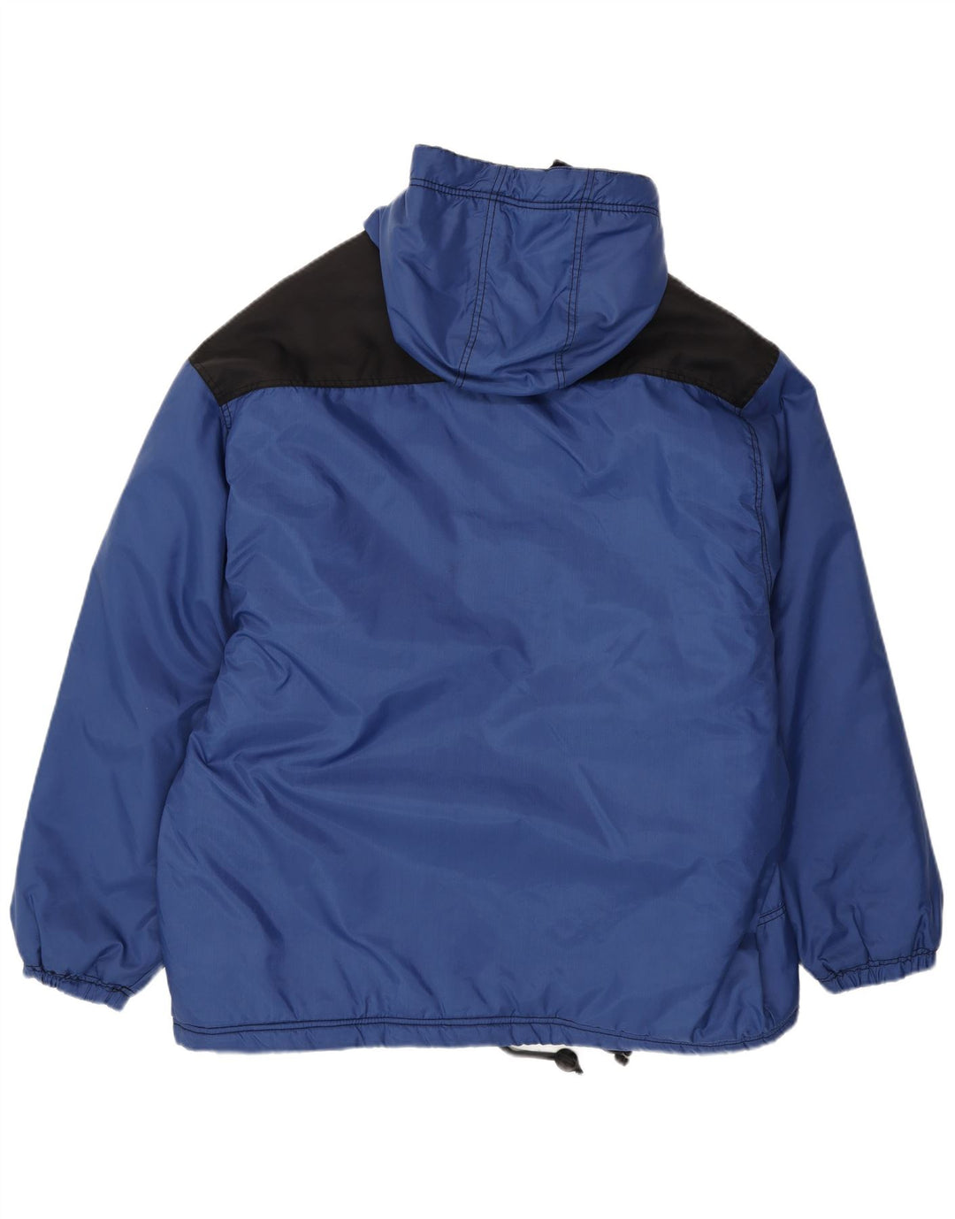 Jeronimo Veste coupe-vent à capuche pour homme UK 44 2XL Bleu Colorblock Nylon