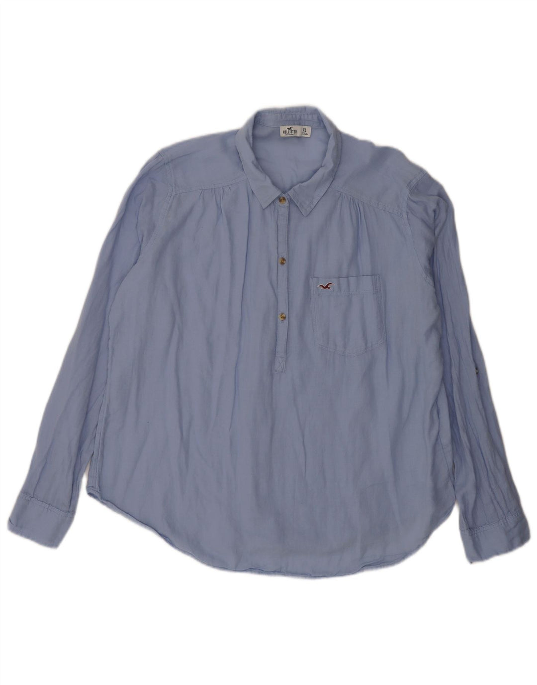 Hollister Chemise pull pour femme UK 18 XL Bleu Coton