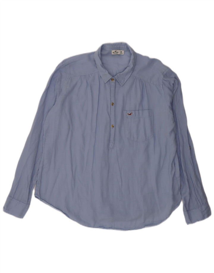 Hollister Chemise pull pour femme UK 18 XL Bleu Coton