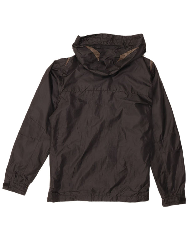 Brugi Veste de pluie à capuche pour homme UK 38 Medium Noir Colorblock Polyester