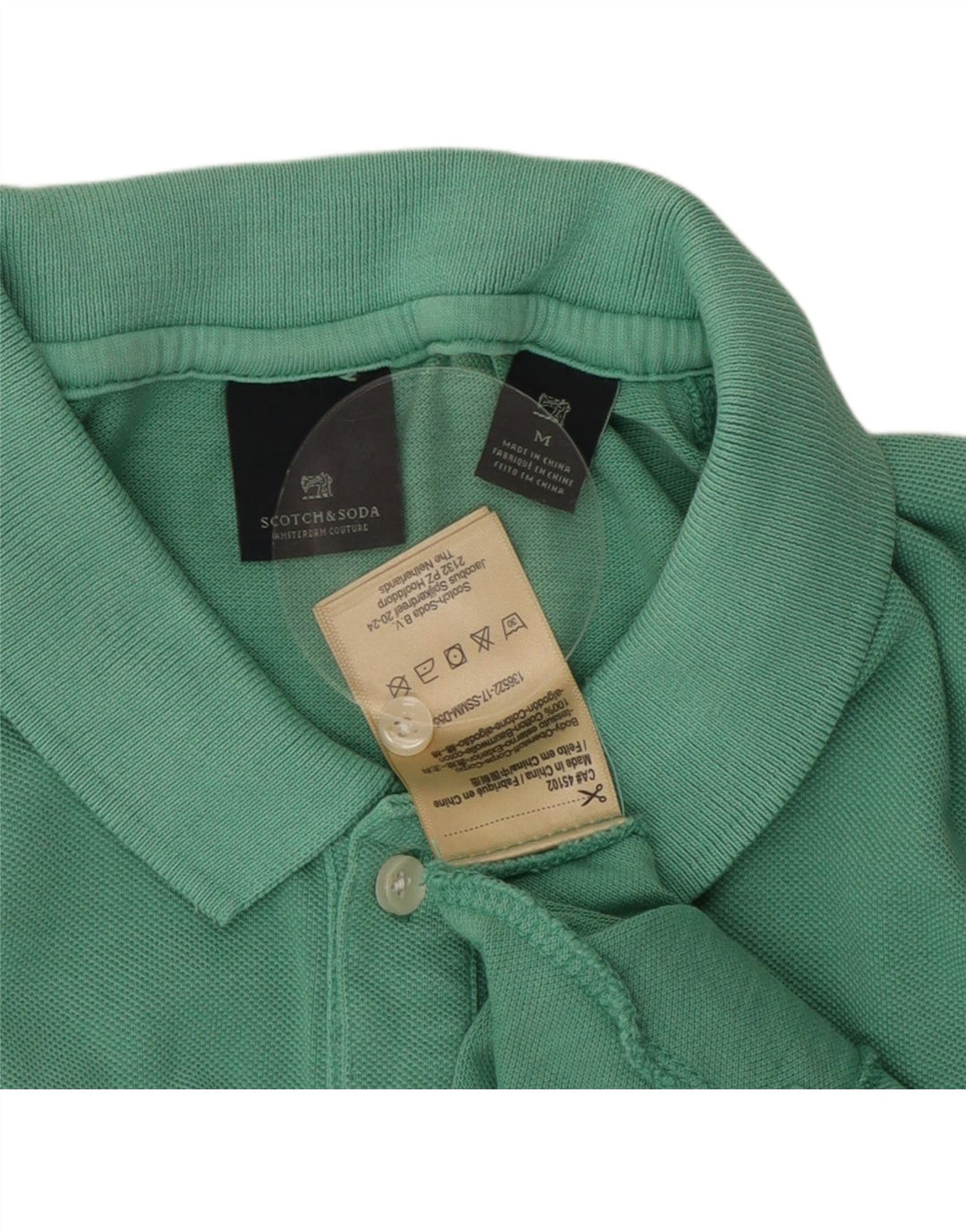 SCOTCH & SODA Polo Amsterdam Couture Homme Vert Moyen Coton