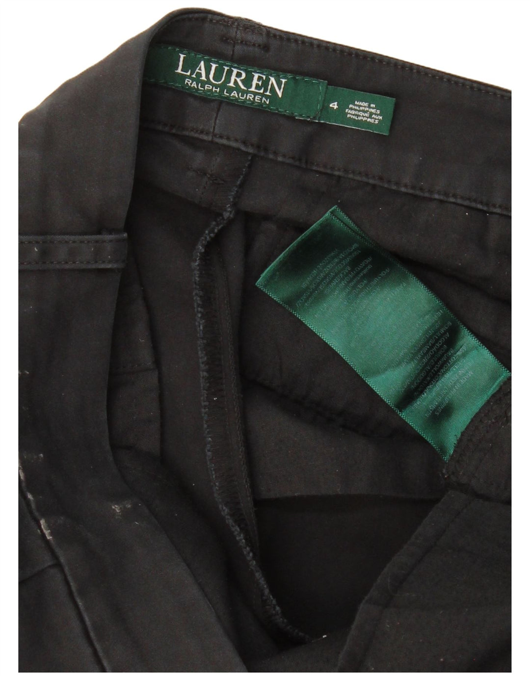 RALPH LAUREN Pantalon chino skinny pour femme US 4 Small W30 L28 Noir