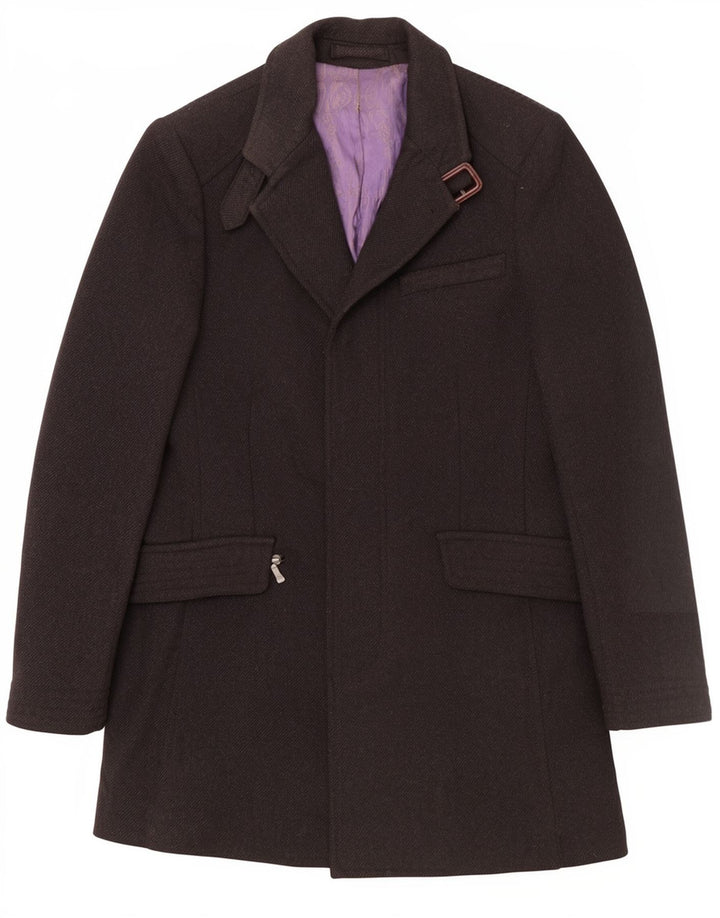 Ted Baker Manteau classique en laine noire pour homme Taille 3