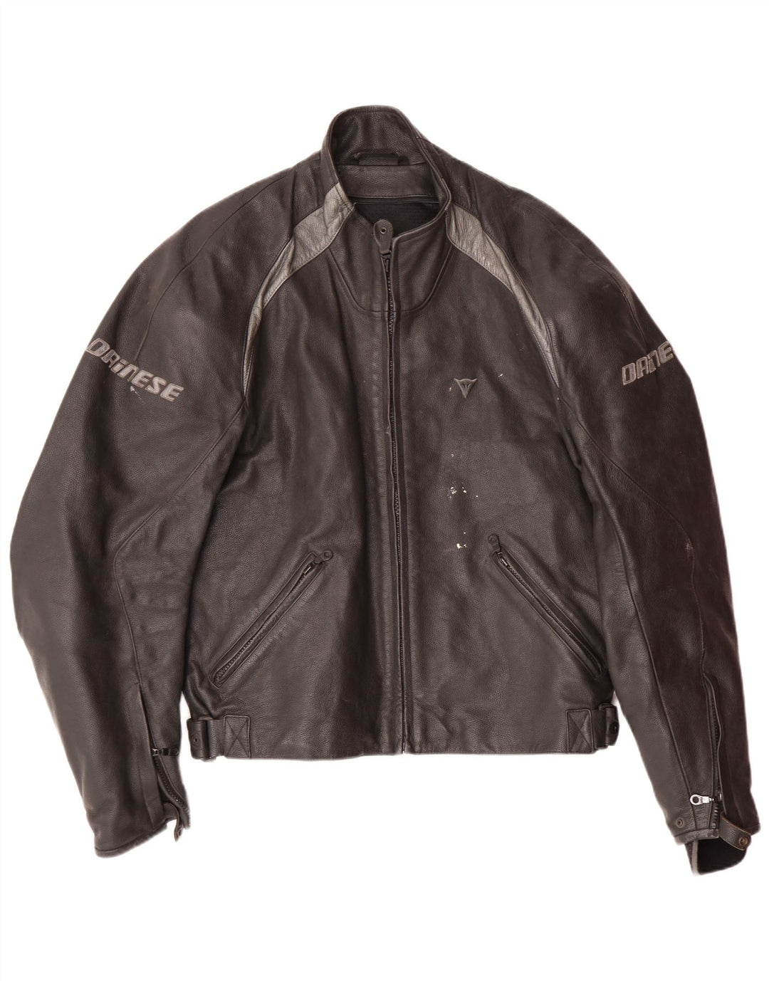 DAINESE Veste Graphic Racer Homme Taille 54 Grand Cuir Colorblock Noir