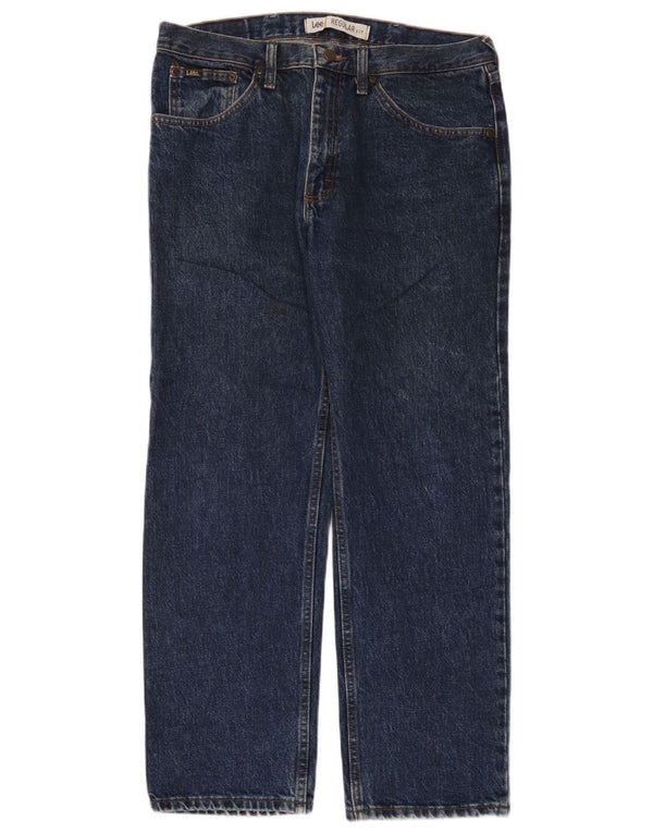 Lee Jean droit coupe droite W34 L29 bleu marine en coton pour homme